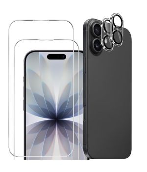 4er Set Handyschutz für iPhone 17, bestehend aus 2 x Displayschutzglas und 2 x Kameraprotektor