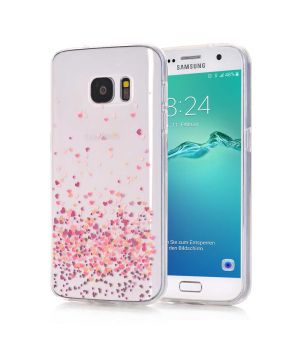 Handyhülle für Samsung Galaxy S7 mit Rosa Herzen Versandkostenfrei