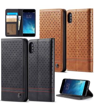 Fitsu Apple iPhone X Flipcase in Schwarz und Braun