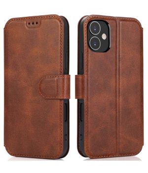 Handytasche für iPhone 17 Hülle Braun Flipcase mit Klappverschluss