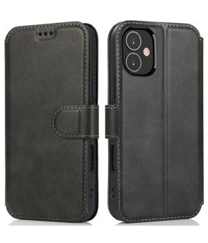 Handytasche für iPhone 17 Hülle Schwarz Flipcase mit Klappverschluss