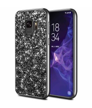 Glitzer Handyhülle für Samsung Galaxy S9 Glitter Case Schwarz