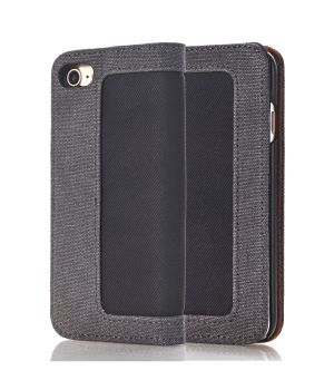 iPhone 6 / 6s Handytasche aus Jeansstoff in Schwarz / Grau