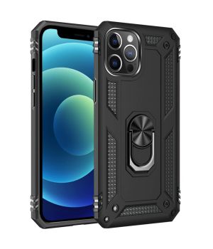 Handyhülle für Apple 12 Mini mit Magnethalterung sowie einen 360° Ringhalter Schwarz