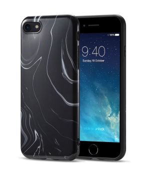 Handyhülle für iPhone 8 Handyhülle / Case in Marmor Optik Schwarz