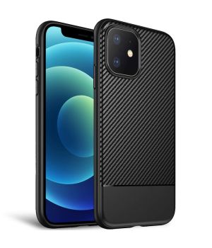 Handyhülle für iPhone 12 Mini Carbon Case Schwarz