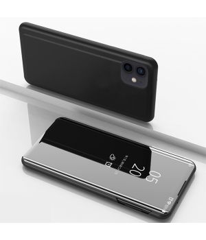 Spiegel Handyhülle für Apple iPhone 12 Mini Flipcase in Schwarz