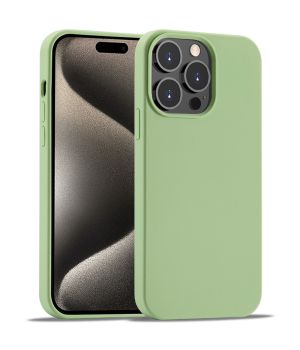 Silikon Handyhülle für Apple iPhone 15 Pro Max Case Matcha Grün