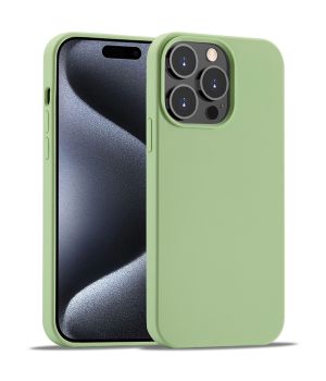Silikon Handyhülle für Apple iPhone 15 Pro Case Matcha Grün