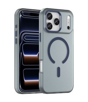 Handyhülle für iPhone 17 Pro Case kompatibel mit MagSafe Matt Blau