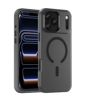 Handyhülle für iPhone 17 Pro Case kompatibel mit MagSafe Matt Schwarz