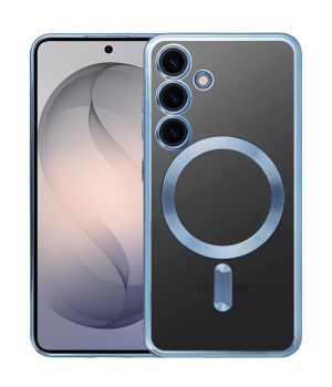 Handyhülle für Samsung Galaxy S26 Hülle mit Kameraschutz MagSafe in Blau Case Transparent