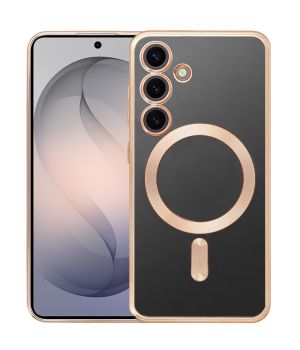 Handyhülle für Samsung Galaxy S26 Hülle mit Kameraschutz MagSafe in Gold Case Transparent