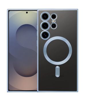 Handyhülle für Samsung Galaxy S26 Ultra Hülle mit Kameraschutz MagSafe in Blau Case Transparent