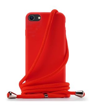 Handyhülle zum Umhängen mit Band Handykette für iPhone 7 Case Rot