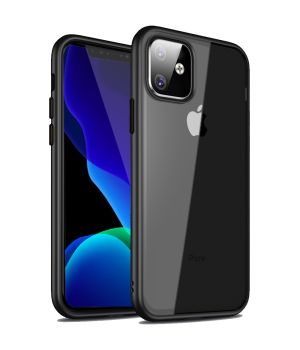 Transparente kristallklare Hülle für iPhone 11 Case mit weichem schwarzen Rahmen