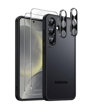 Hülle für Samsung Galaxy S24 mit Displayschutzglas und Kameraschutz
