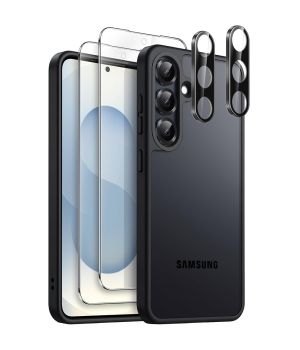 Hülle für Samsung Galaxy S25 mit Displayschutzglas und Kameraschutz