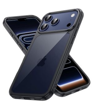 Transparente Handyhülle für iPhone 17 Case Durchsichtig mit schwarzen Rahmen 