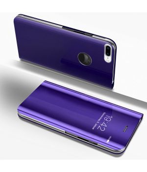 Handy Hülle für Apple iPhone 7 Clear View Flip Case - Violett