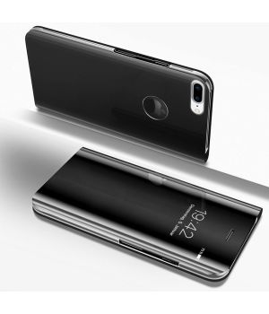 Handy Hülle für Apple iPhone 8 Clear View Flip Case - Schwarz