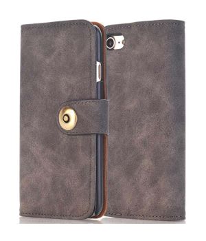 Book Case für iPhone 8 Plus in Grau | handyhuellen-24.de