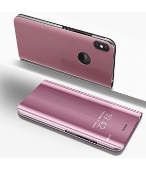 Handy Hülle für Apple iPhone XR Clear View Flip Case - Rosa