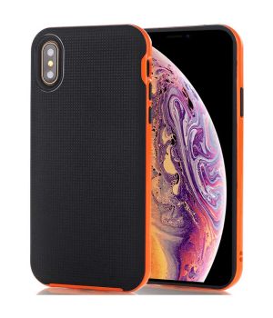 Schale für iPhone XS in Schwarz / Orange | handyhuellen-24.de