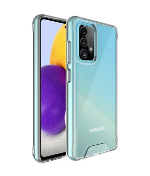 Transparente kristallklare Hülle für Samsung Galaxy A72 Hybrid Case mit weichem TPU-Silikon Rahmen und robuster Rückseite