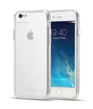 Transparente kristallklare Hülle für iPhone 6 Hybrid Case mit weichem TPU-Silikon Rahmen und robuster Rückseite