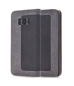 Samsung Galaxy S8+ Hülle aus Jeansstoff in Schwarz