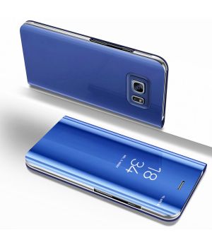 Samsung Galaxy S7 Edge Hülle Clear View Flip Case - Blau