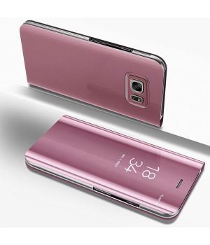 Samsung Galaxy S7 Edge Hülle Clear View Flip Case - Rosa
