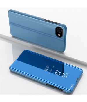 Spiegel Hülle für Apple iPhone 16e Handytasche Blau