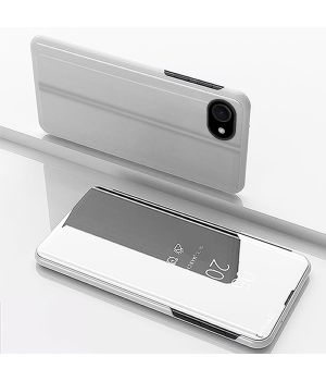 Spiegel Hülle für Apple iPhone 16e Handytasche Silber