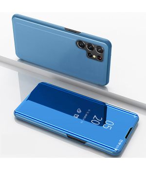 Spiegel Hülle für Samsung Galaxy S24 Ultra Handytasche Blau