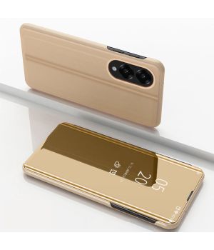 Spiegel Hülle für Samsung Galaxy S25 Edge Flipcase Case Gold
