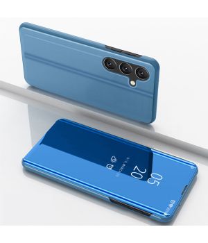 Spiegel Hülle für Samsung Galaxy S25 FE Handytasche Blau Flipcase