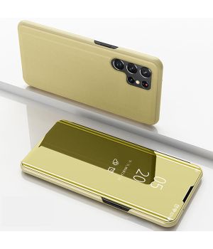 Handyhülle für Samsung Galaxy S26 Ultra Spiegel Flipcase Gold