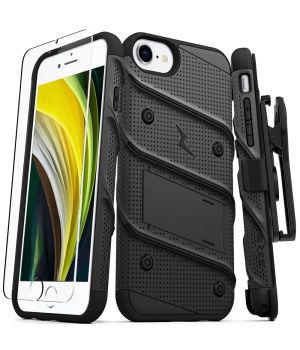 Hülle für iPhone SE 2020 inkl. Panzerglasfolie Schwarz