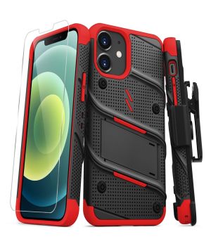 Hülle für Apple iPhone 12 Mini Schwarz / Rot