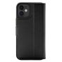 Bugatti Apple iPhone 12 Mini Leder Flipcase - Schwarz