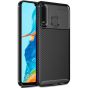 Carbon Hülle für Huawei P30 Lite New Edition in Schwarz