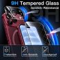 MagSafe Hülle für iPhone 18 Pro Burgund Transparent mit Schutzglas & Kameraschutz