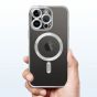 Hülle für iPhone 16 Pro Max mit Kameraschutz - Silber
