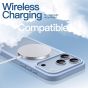 Hülle für iPhone 18 Pro Max Case Transparent mit hellblauen Rahmen