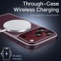 Hülle für iPhone 18 Pro Max Case Transparent mit burgundroten Rahmen