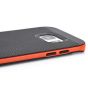 Silikon Hülle für Galaxy S7 - Schwarz / Orange 