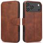 Handytasche für iPhone 18 Pro Flipcase Braun Klapphülle mit Standfunktion