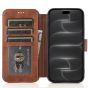 Handytasche für iPhone 18 Pro Flipcase Klapphülle mit Standfunktion - Braun